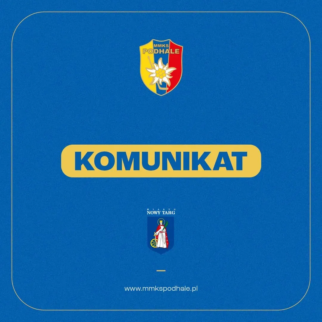 Zawiadomienie o Sprawozdawczym Zwyczajnym Walnym Zebraniu Członków Miejskiego Młodzieżowego Klubu Sportowego Podhale Nowy Targ.